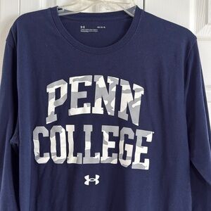 Under Armour Penn College Women's Navy Blue Camo Long Sleeve Tee - Size L